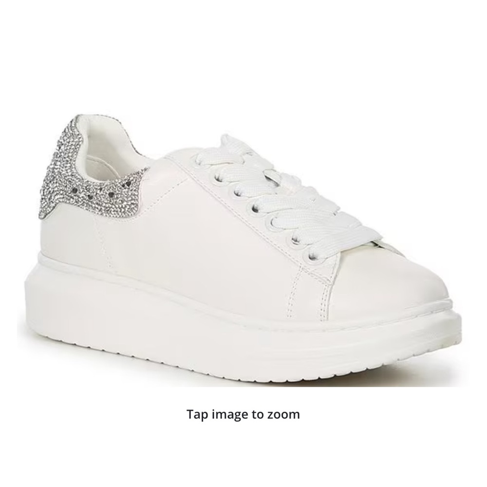 STEVE MADDEN Glacer-R Rhinestone Platform Sneakers